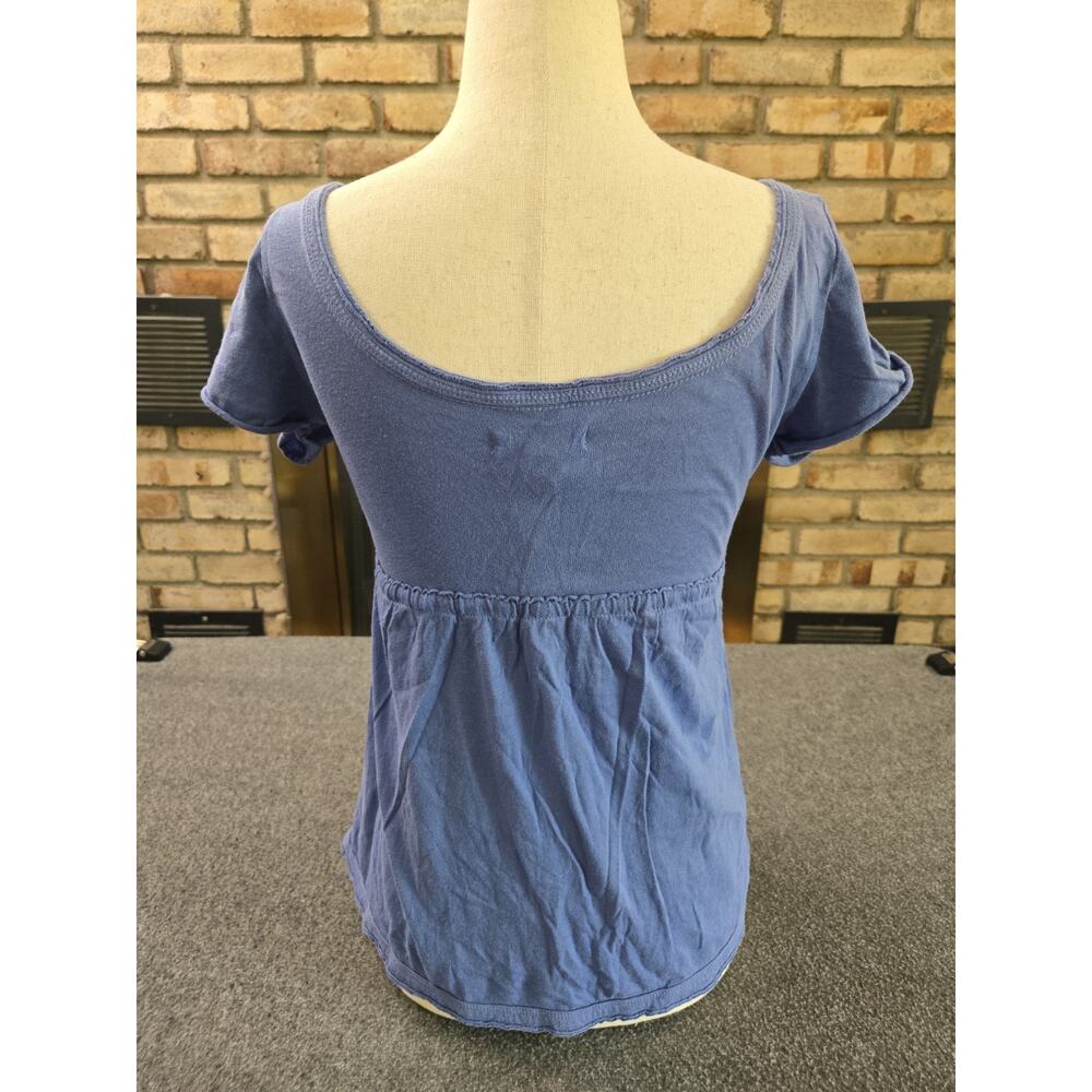 Aeropostale Y2K 2010 Button Front Babydoll Top Womans Sz M Bella Swan Fairycore - Picture 4 of 15